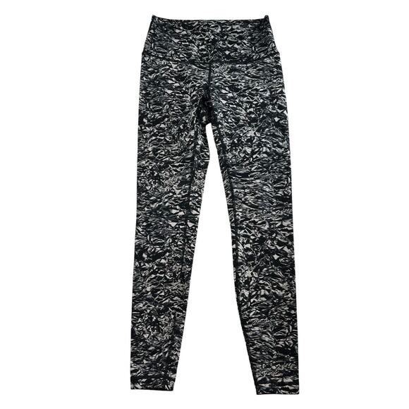 Lululemon Sz 8 Wunder Under Hi-Rise Tight 28"Liquid Platinum Alpine White Multi - Picture 2 of 14